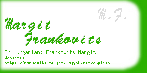 margit frankovits business card